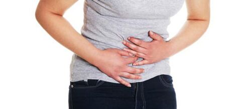 Abdominal pain due to parasites