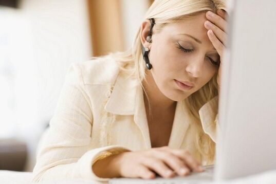 Headache due to worms in the body