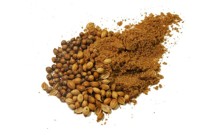 Coriander seed powder is an effective remedy against parasites
